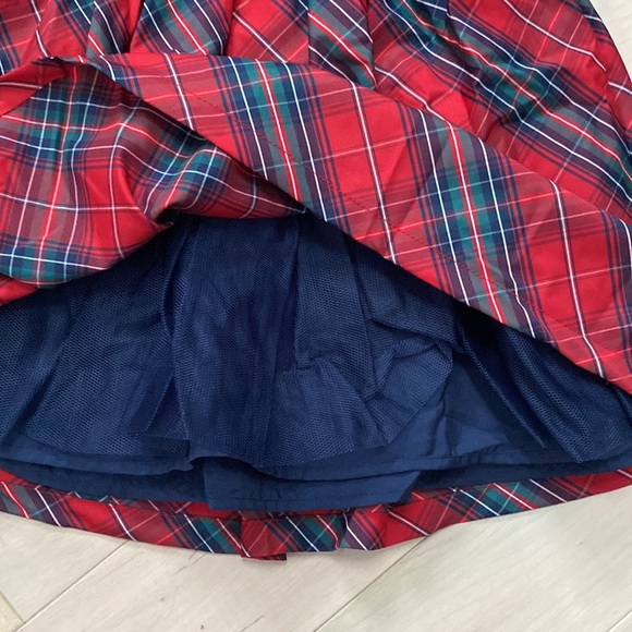 Max Studio girls navy plaid dress with a doll dress - Picture 3 of 10